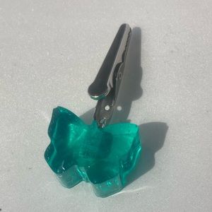 Seafoam teal butterfly roach clip